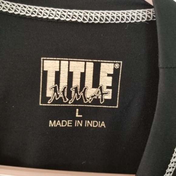 Title MMA Mens L Black Long Sleeves Crew Neck Comp - Picture 6 of 8